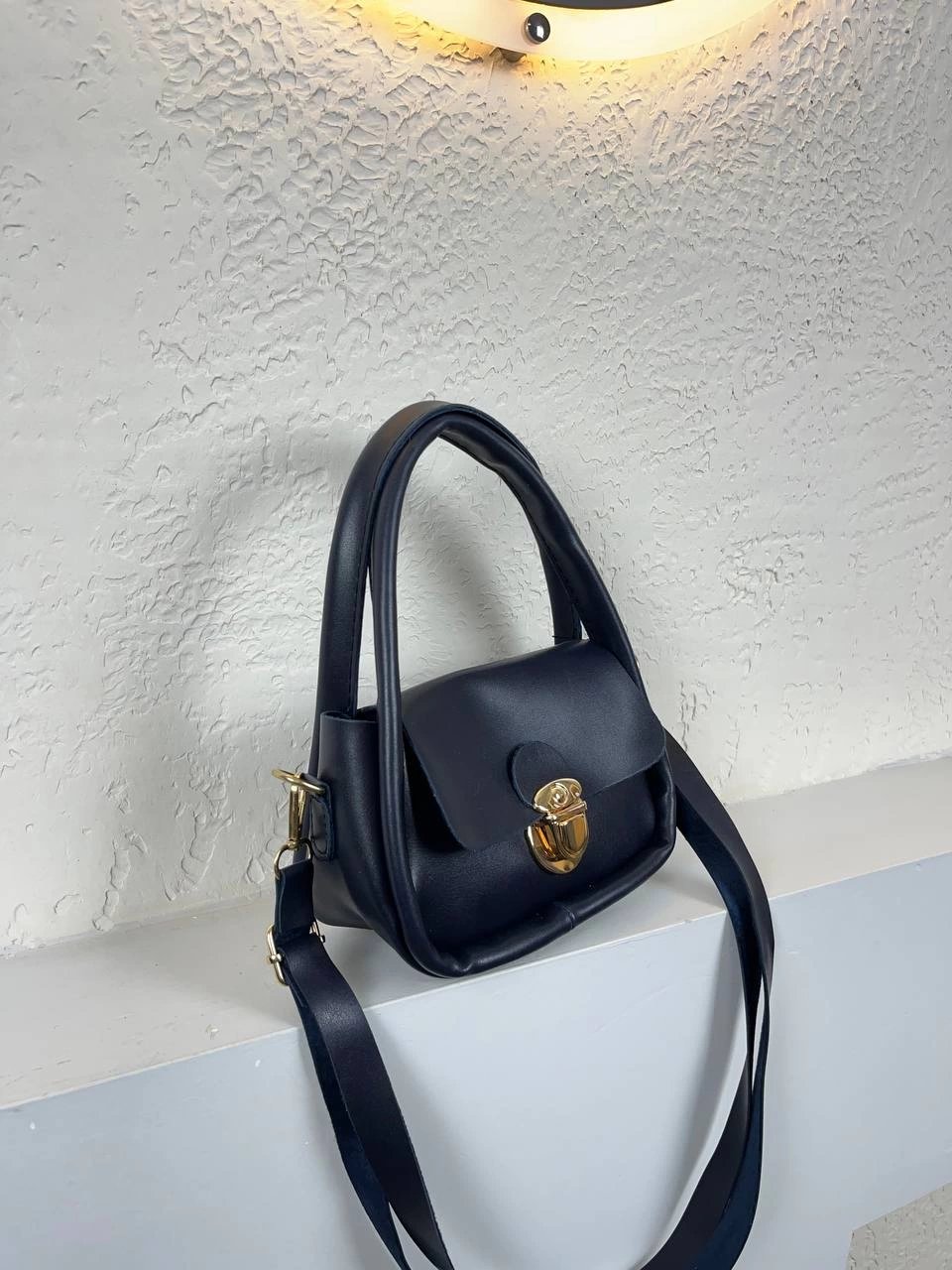 Lacivert Renk Yumuşak Deri Kampanya Çanta CB2002