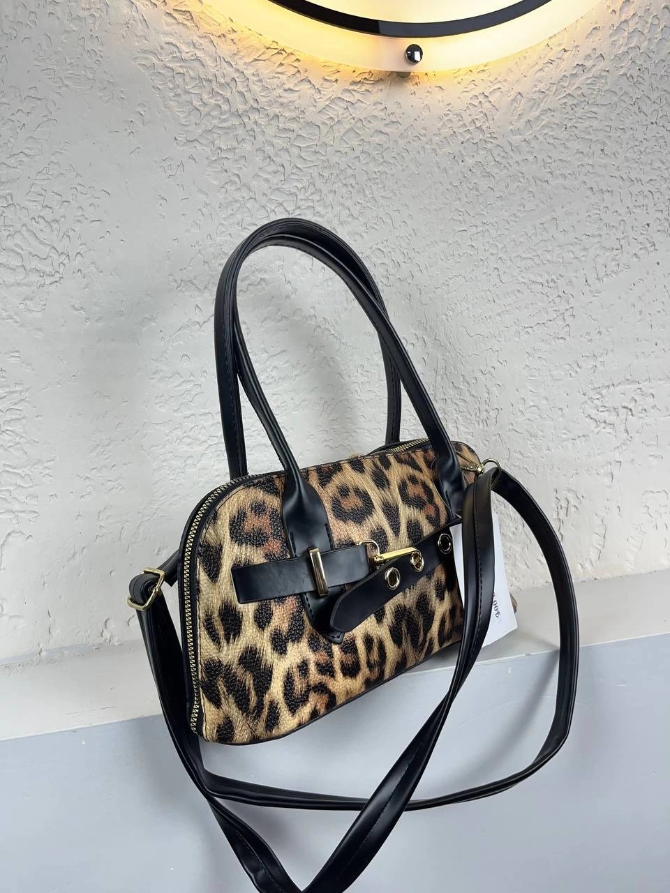 Leopar Renk Kalite ÖNÜ TOKA Detay Çanta CB1296