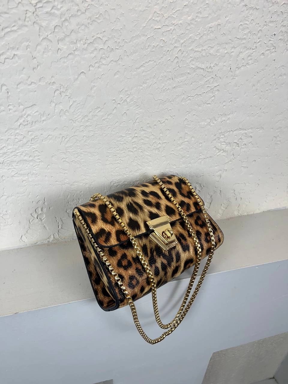 Leopar Renk Zincirli Kalıp Çanta CB3674