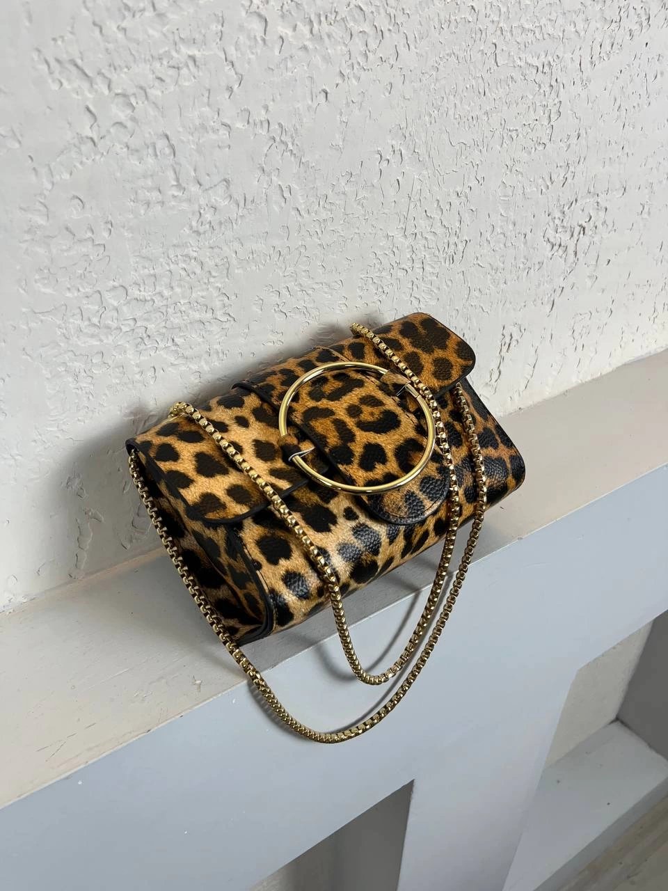 Leopar Zincir Detay Çanta CB7638