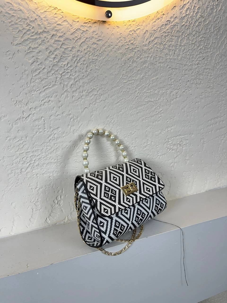 Magazin 1 İncili Zincirli Çanta CB5297