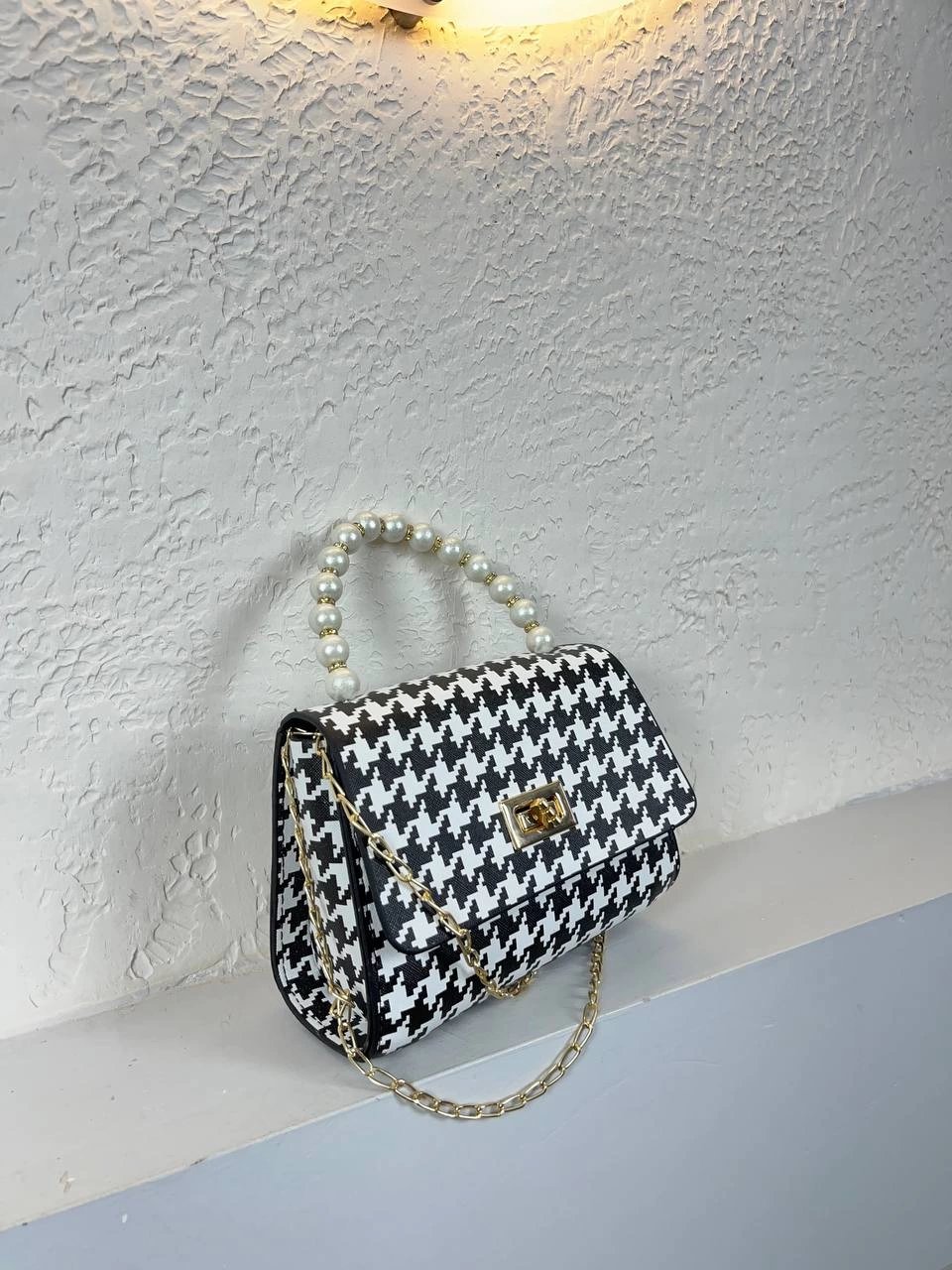 Magazin 2 İncili Zincirli Çanta CB5297