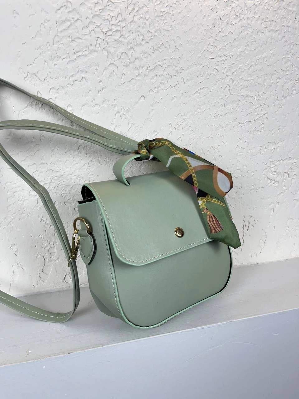 Mint Uzun Yeni Fularlı Çanta CB8009