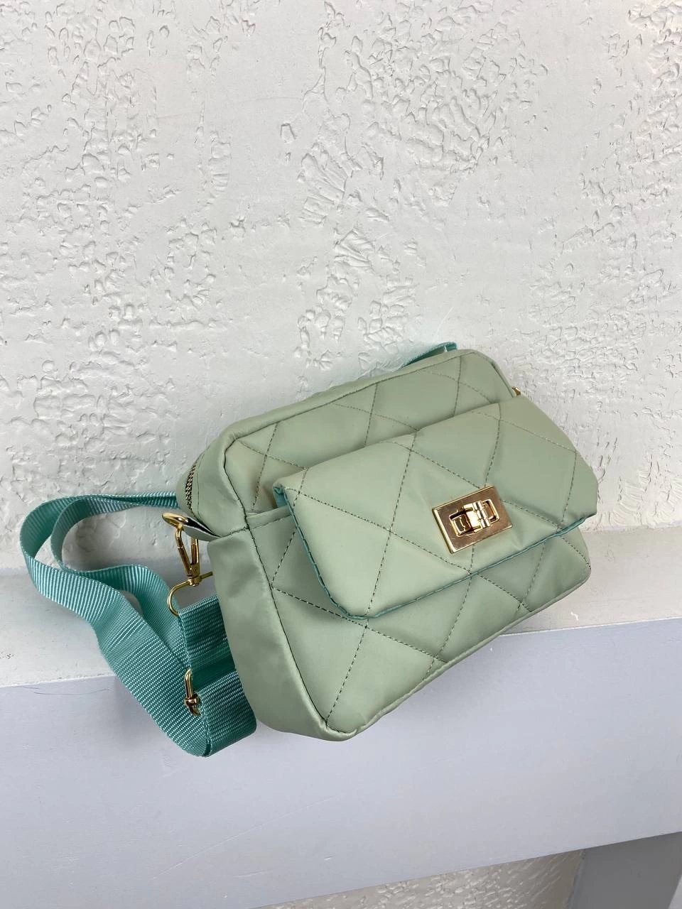 Mint Yeşil Kapitone Kampanyalı Çanta CB26613