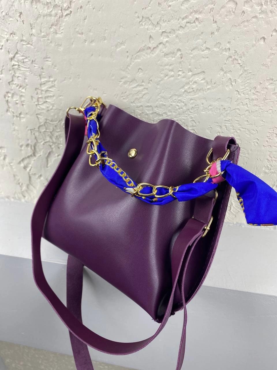 Mor Büzgülü Çanta 2024