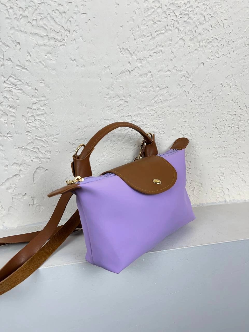 Mor Kanvas Mini Çapraz Çanta CB5982