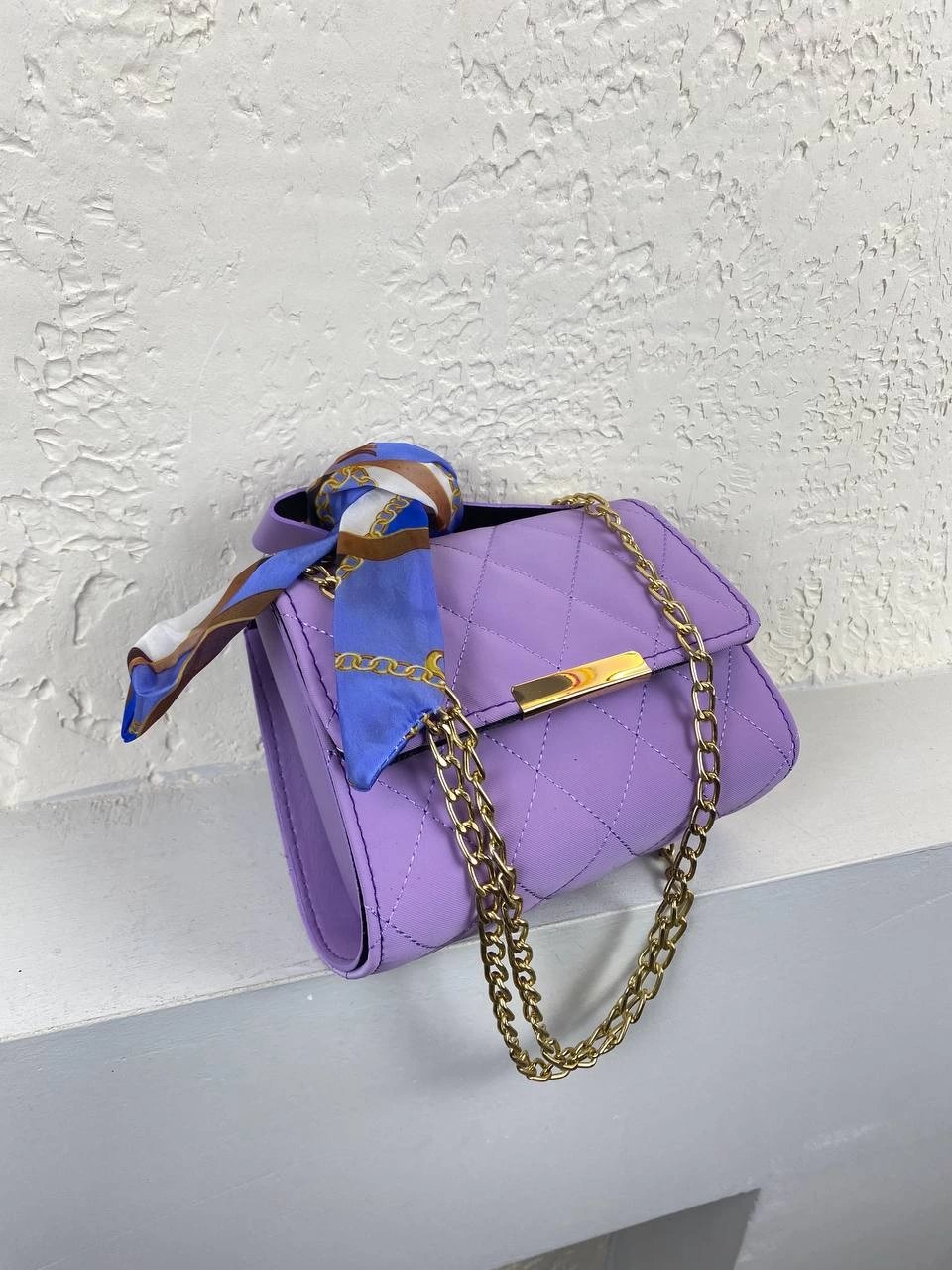 Mor Renk Fular Detaylı Kol Çanta CB9825