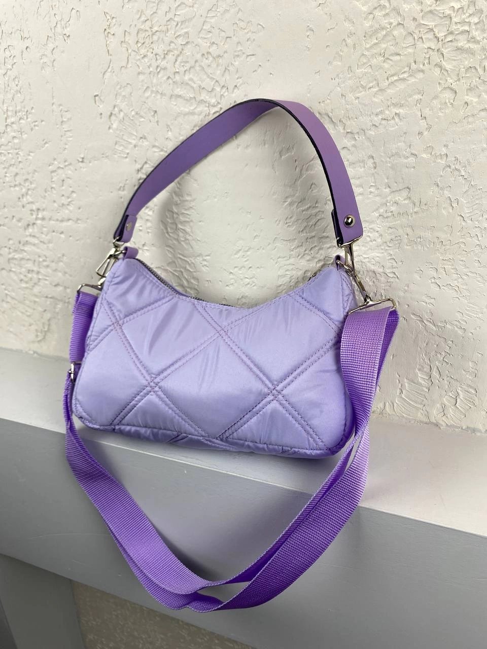 Mor Renk Paraşüt Kol Çapraz Çanta
