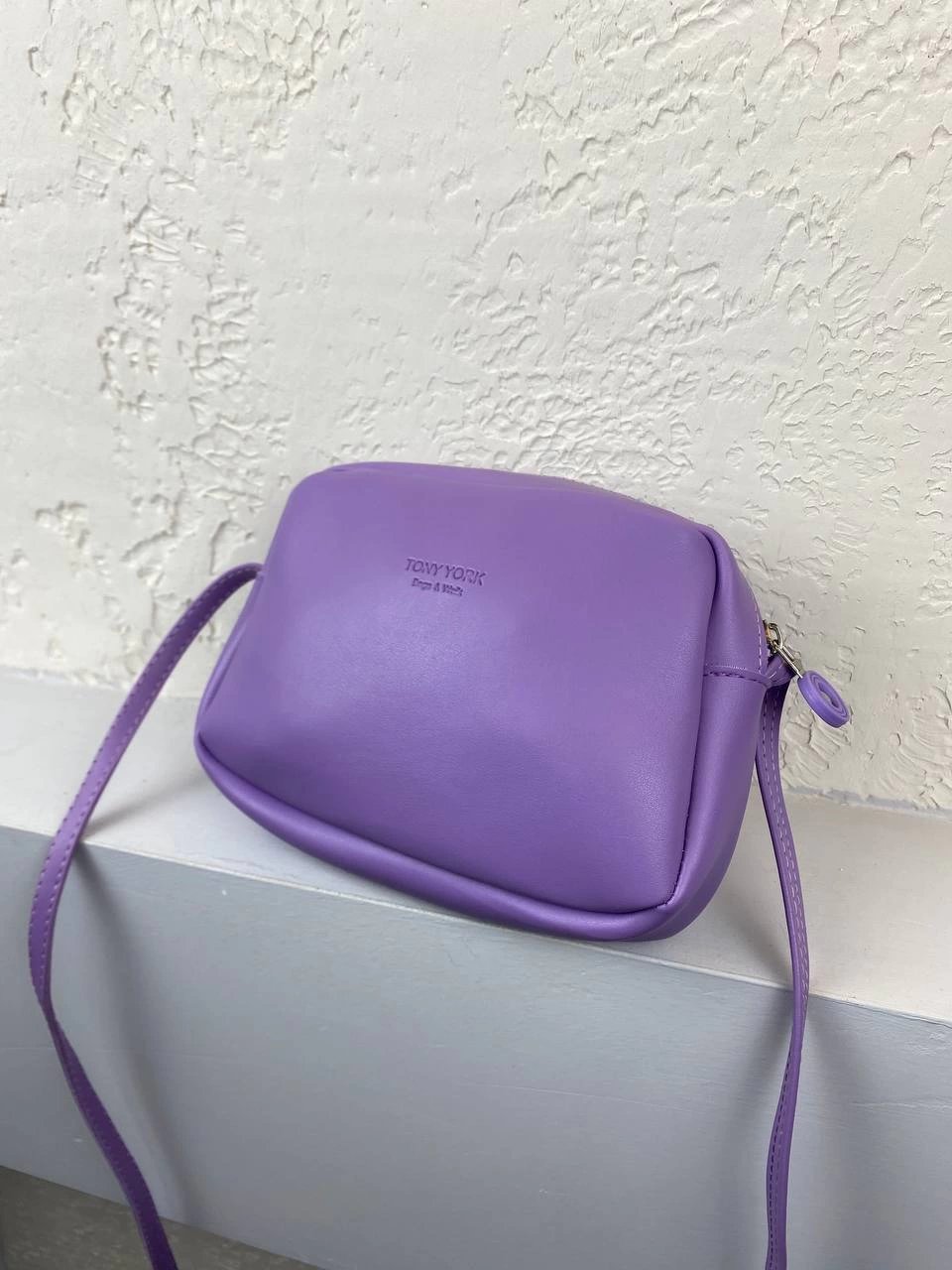 Mor Renk Yumuşak Deri Çanta