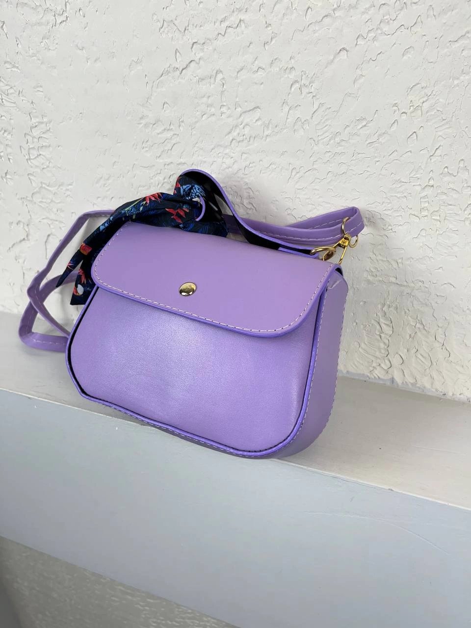 Mor Uzun Yeni Fularlı Çanta CB8009