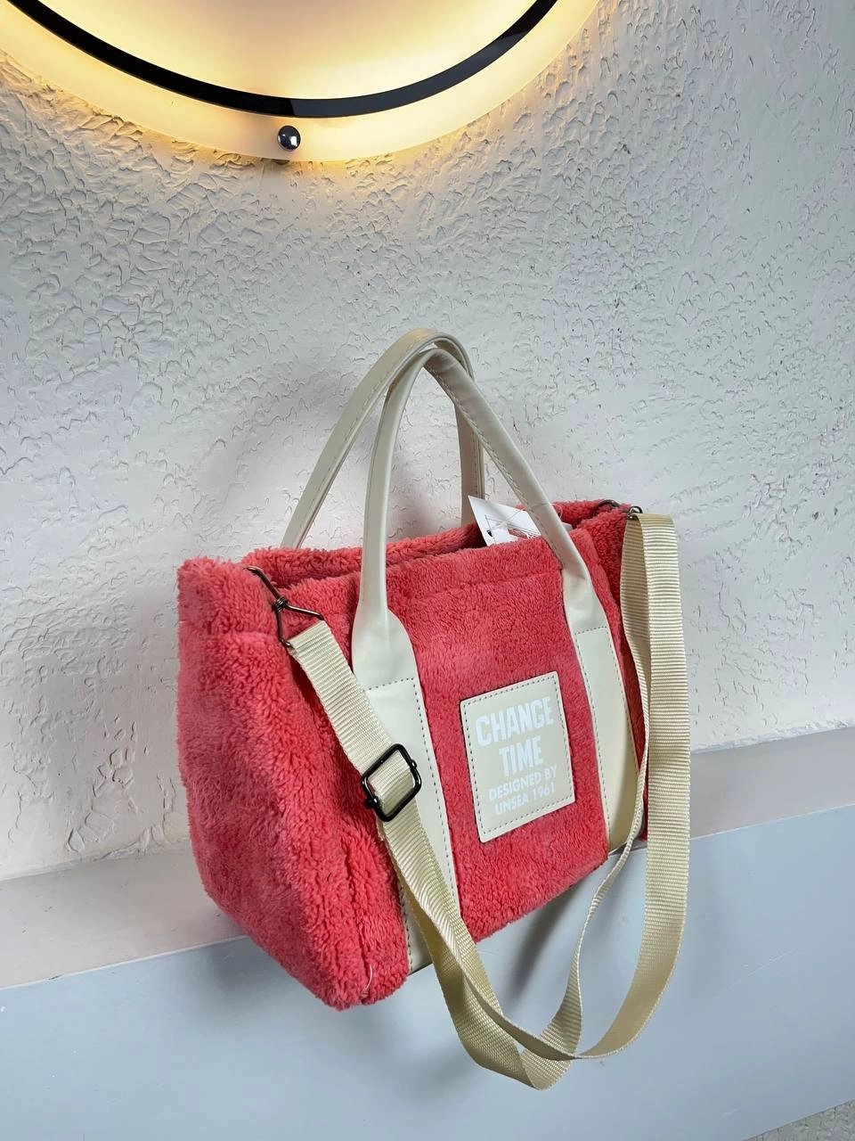 Pembe Kalite Peluş Çanta CB6207