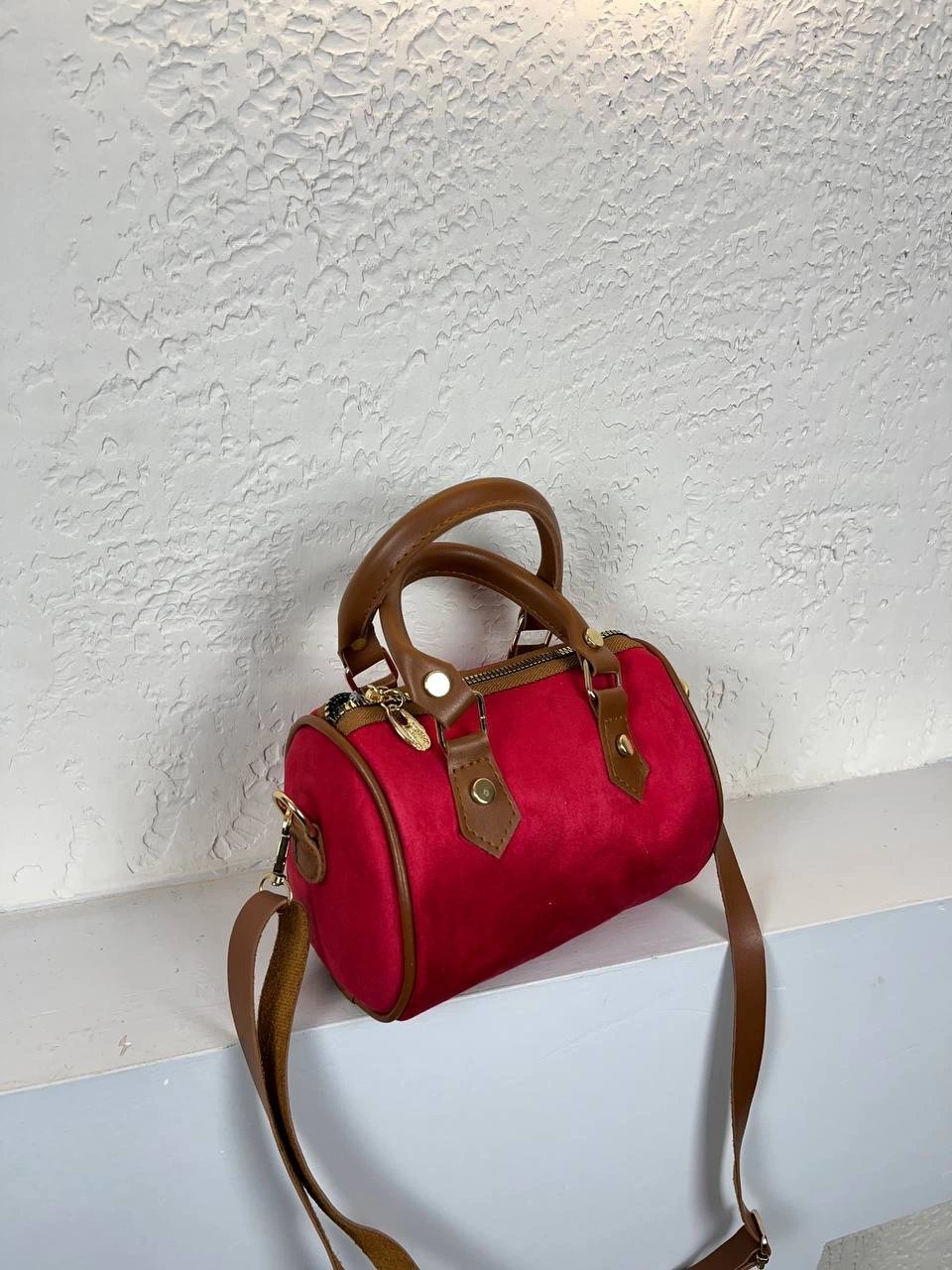 Pembe Nubuk Silindir Çanta CB8530