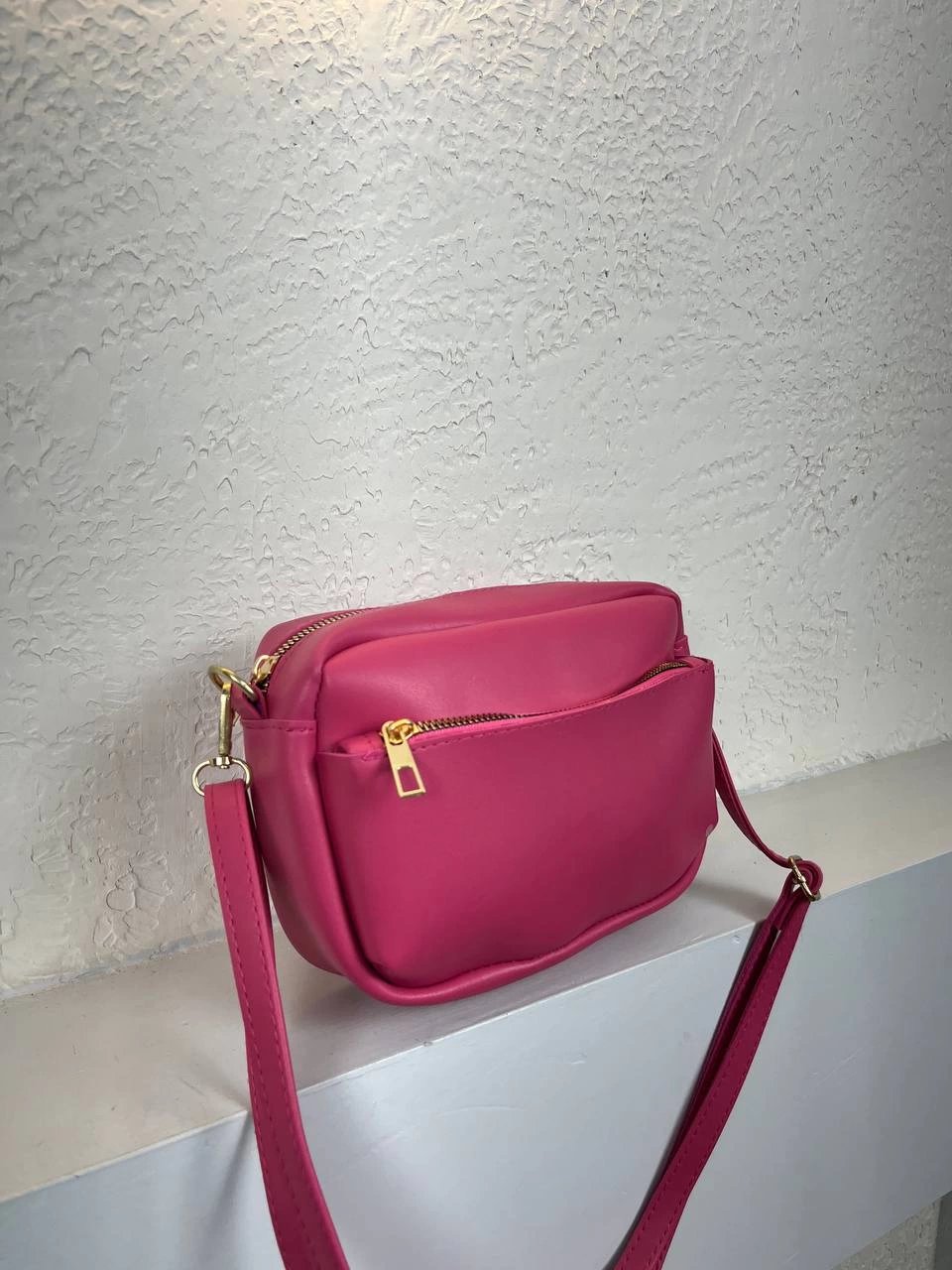 Pembe Yumuşak Deri 2 Bölme Çanta CB2793