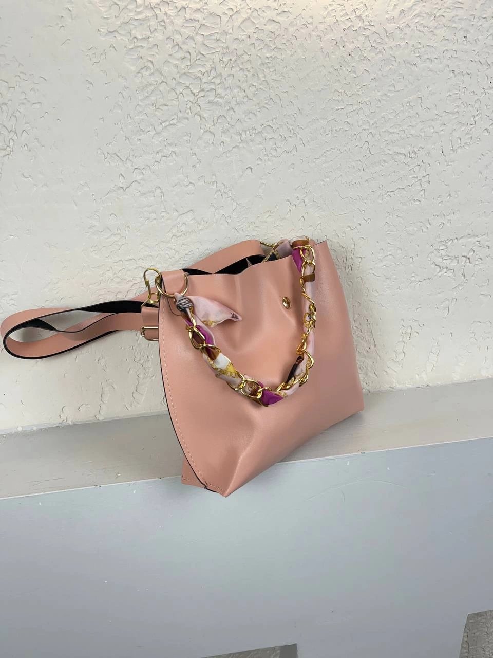 Pudra Fularlı Çapraz Çanta CB5219