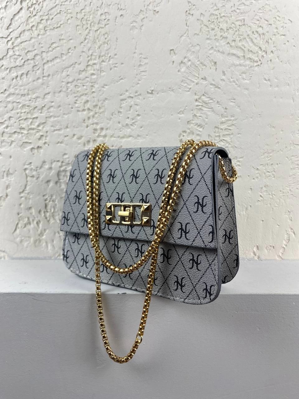 Gri Renk Zincirli 2024 Kol Çanta