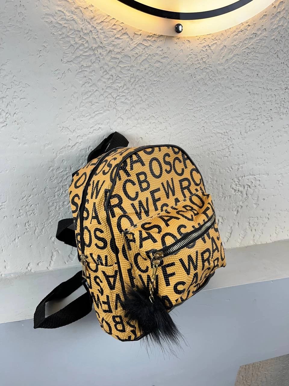 Sarı Renk Orta Boy Sırt Çanta