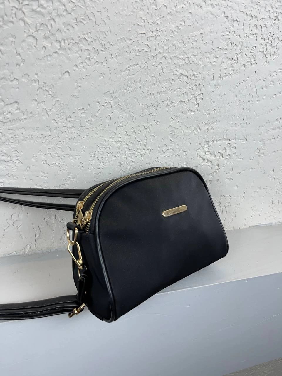 Siyah 2 Bölme Çapraz Çanta CB6374