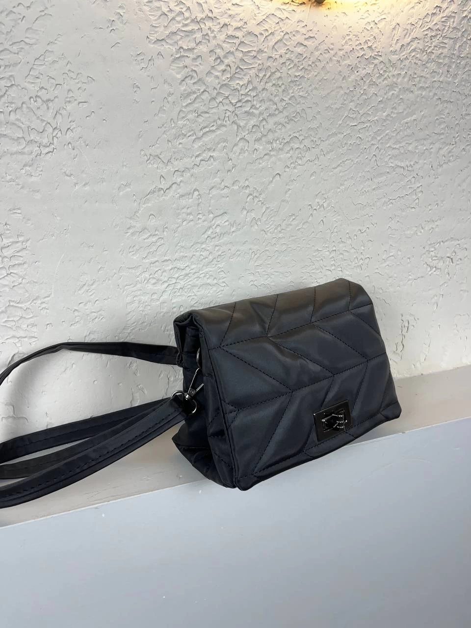 Siyah 2 Bölme Kapitone Çanta CB6327