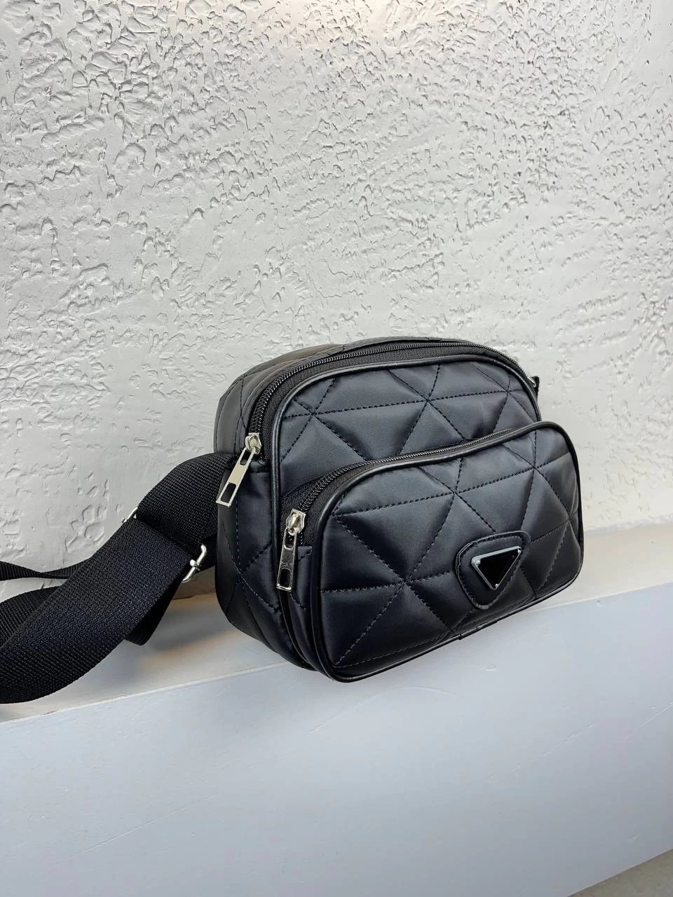 Siyah 2 Bölme Kapitone Çanta CB7005