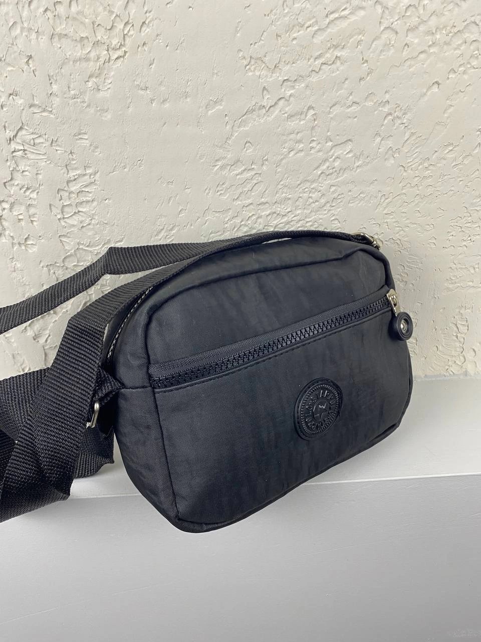 Siyah 2 Bölme Krinkıl Çanta