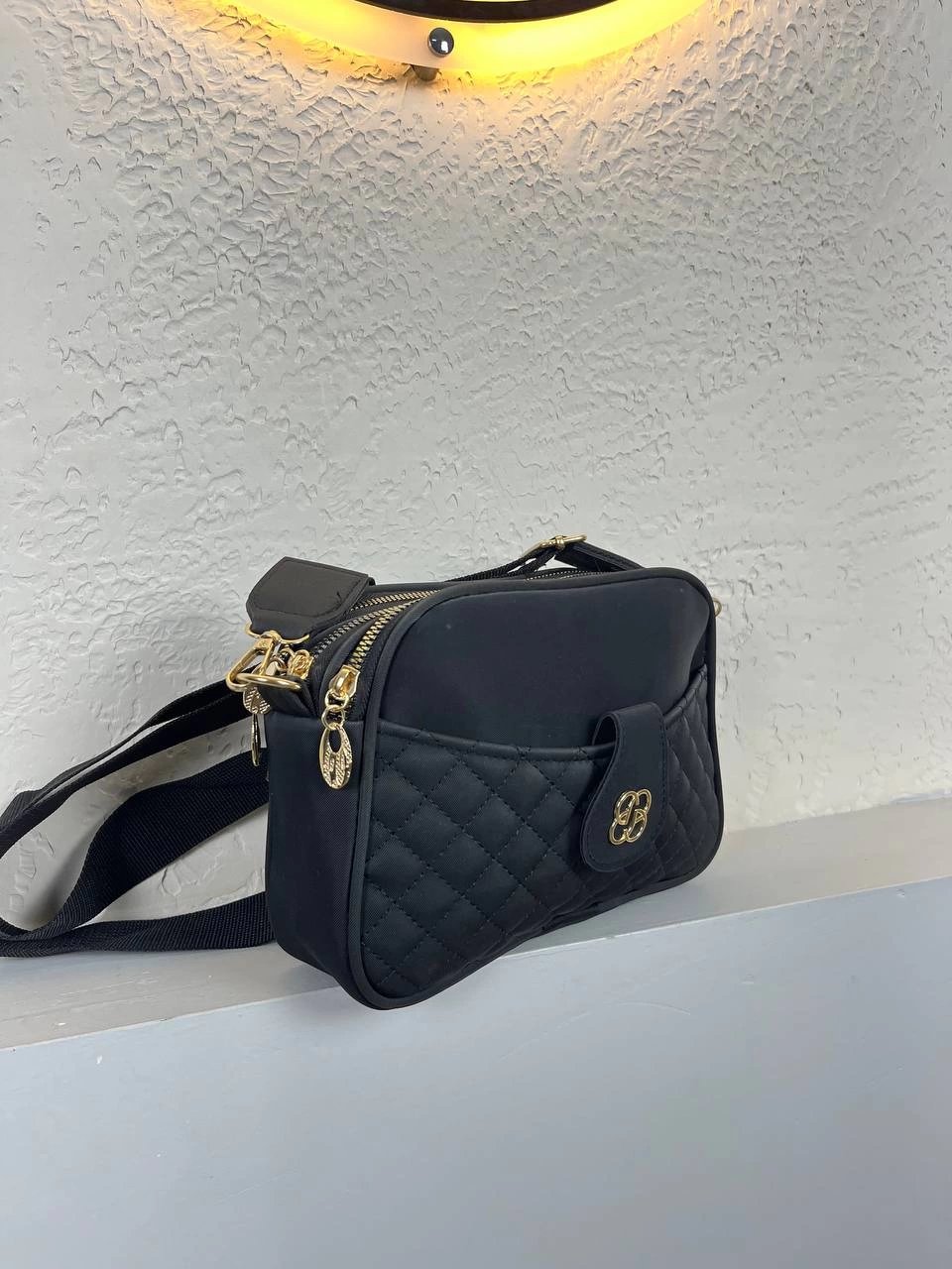 Siyah 3 Bölme Astarlı Çanta CB6371