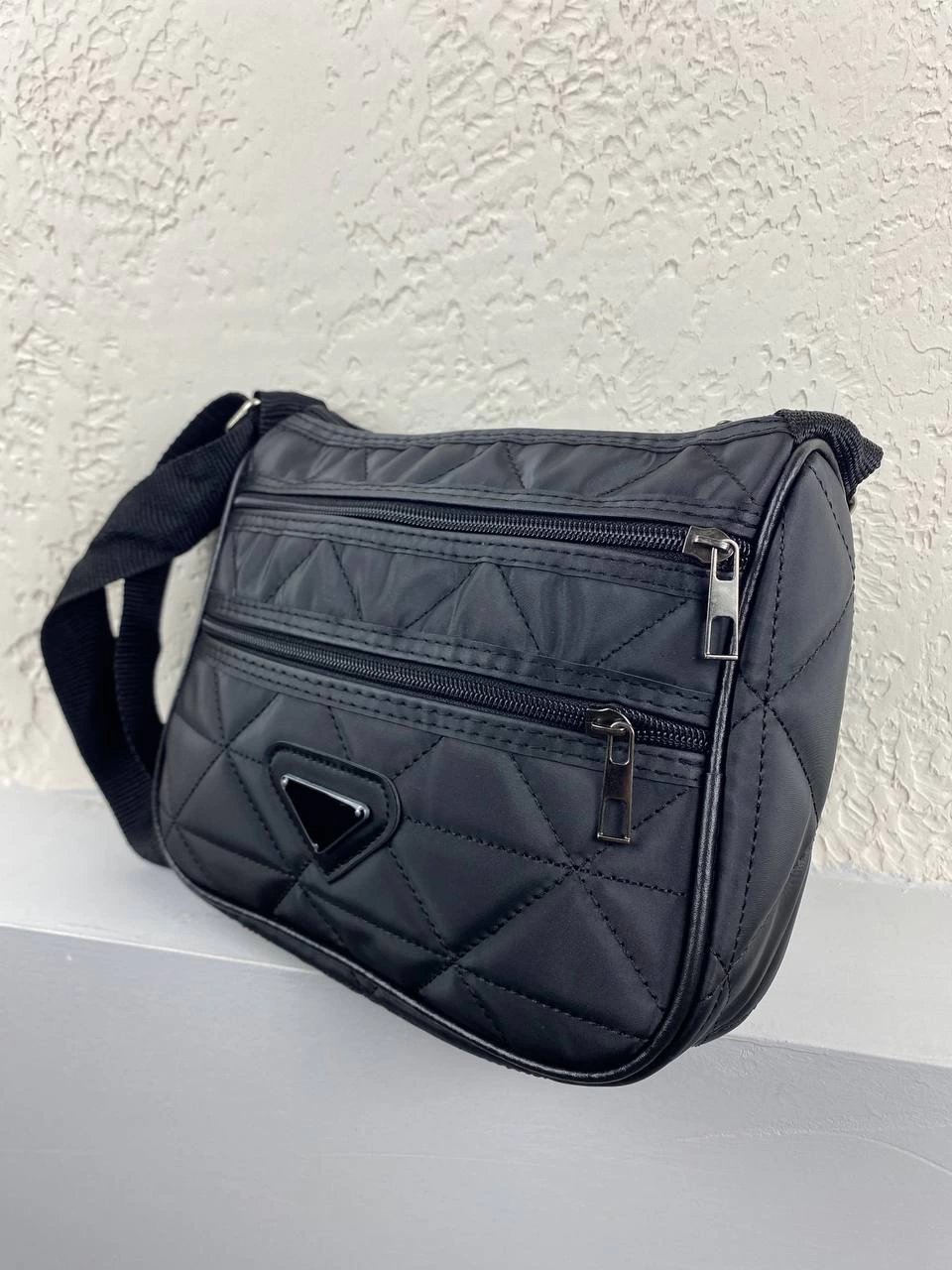 Siyah 3 Bölme Çapraz Çanta