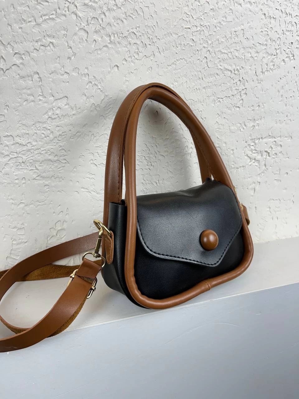 Siyah Taba Saplı Renk Çapraz Çanta CB6227