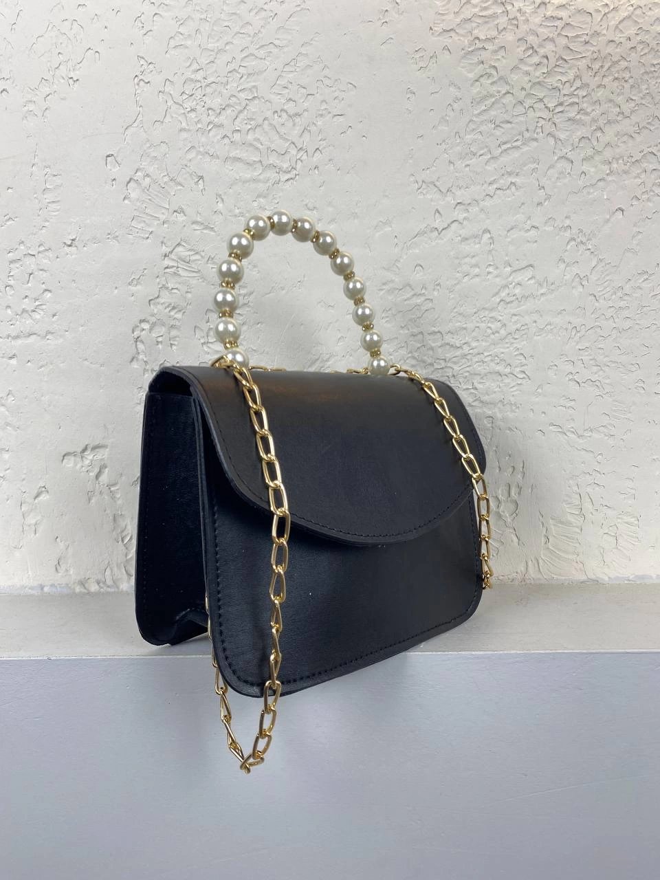 Siyah İncili Çapraz Çanta