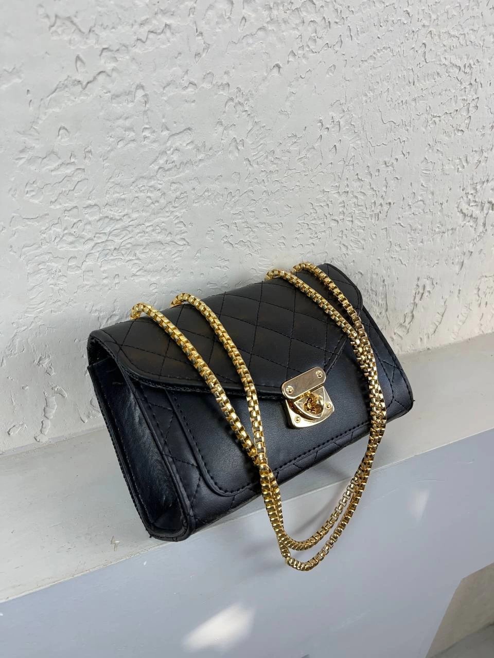 Siyah Kalıp Zincir Çanta CB5412