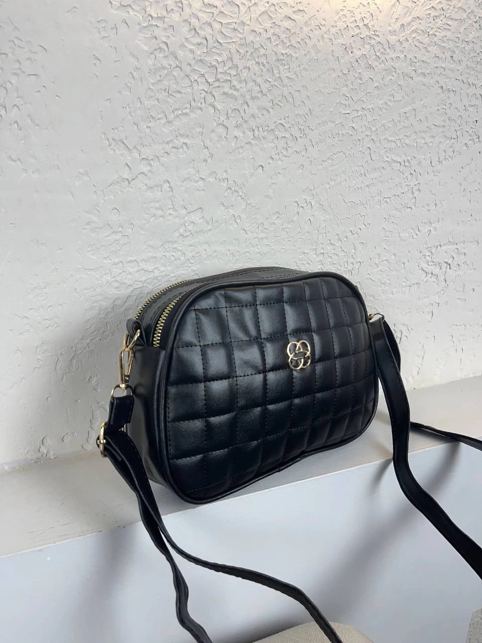 Siyah Kapitone 2 Bölme Çanta CB5279