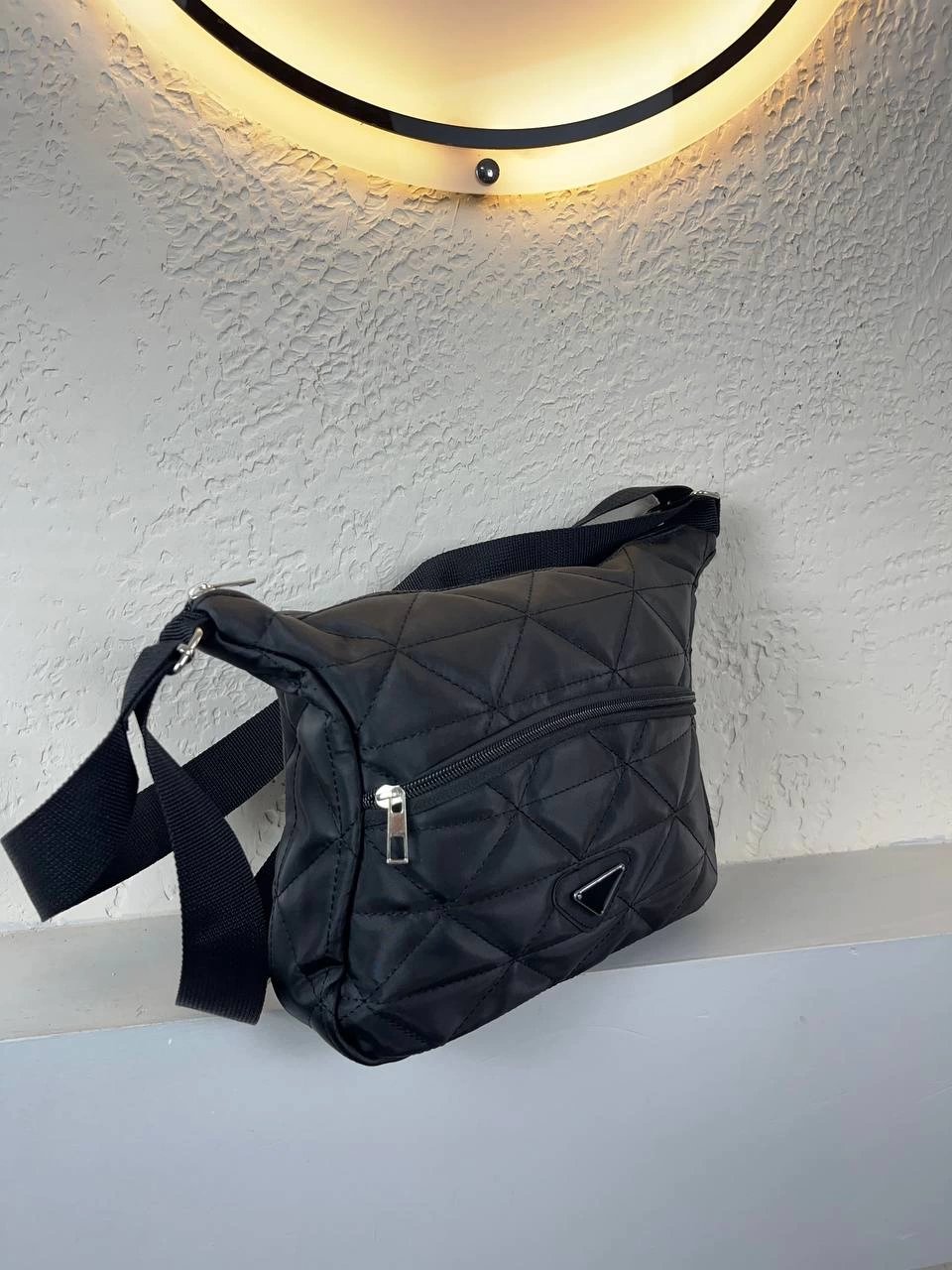 Siyah Kapitone Yeni Sezon Çapraz Çanta CB9357