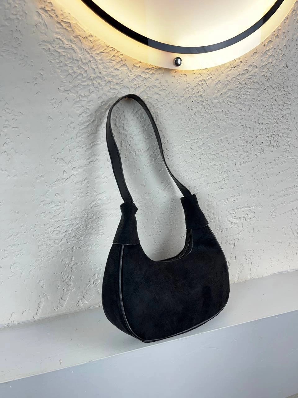 Siyah Nubuk Baget Çanta CB2011