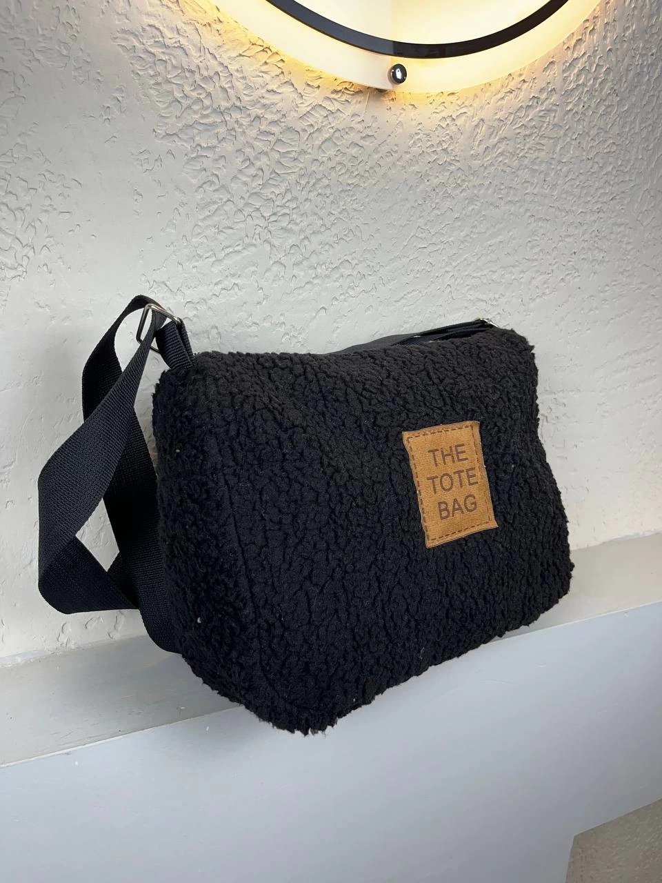 Siyah Peluş Çapraz Askı Çanta CB6632