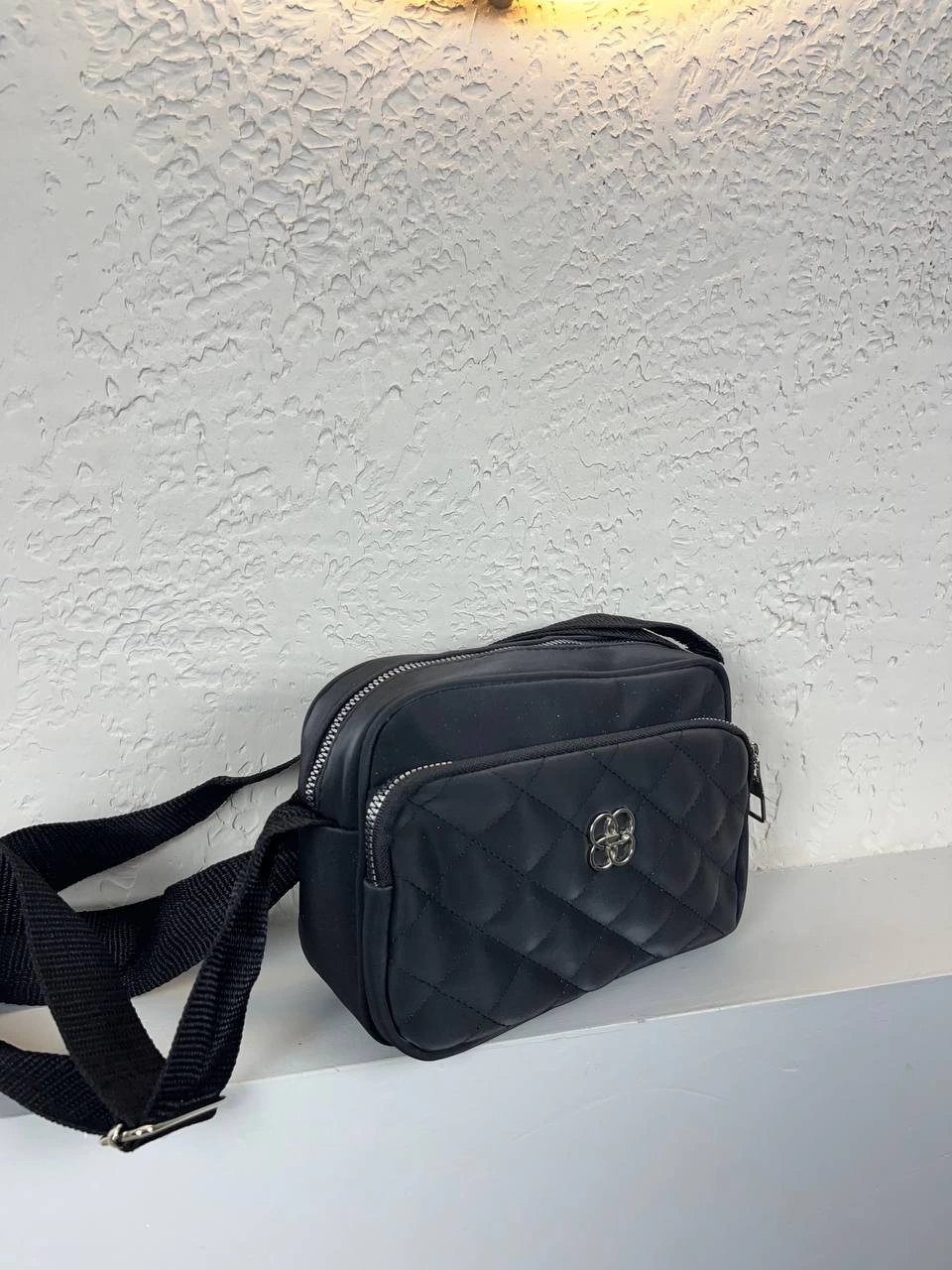 Siyah Renk 2 Bölme Kapitone Çanta CB6310