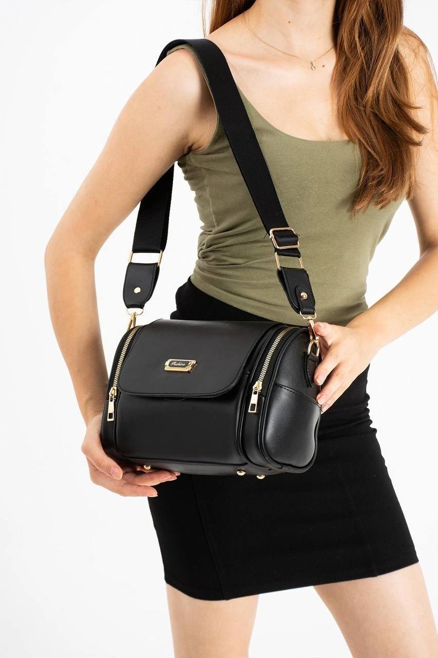 Siyah Renk 3 Bölme BRLN Çanta CB79782