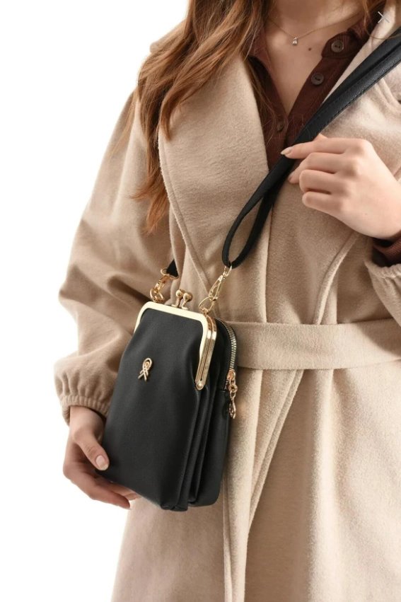 Siyah Renk 3 Bölme HB Çanta CB9023