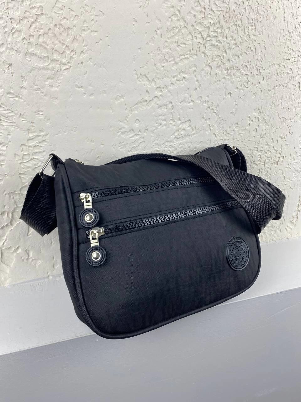 Siyah Renk 3 Bölme Krinkıl Çanta 2024