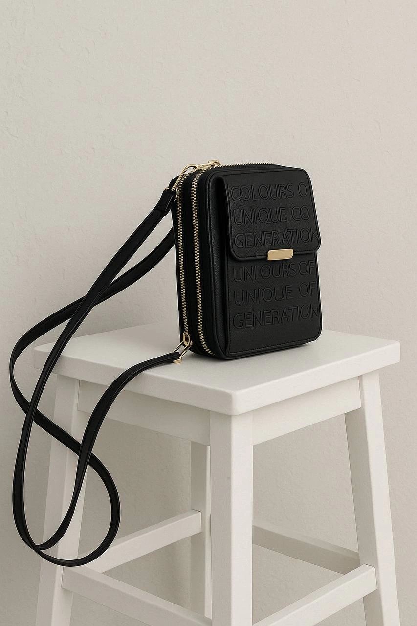 Siyah Renk 3 Bölme Telefonluk Çanta CB6745