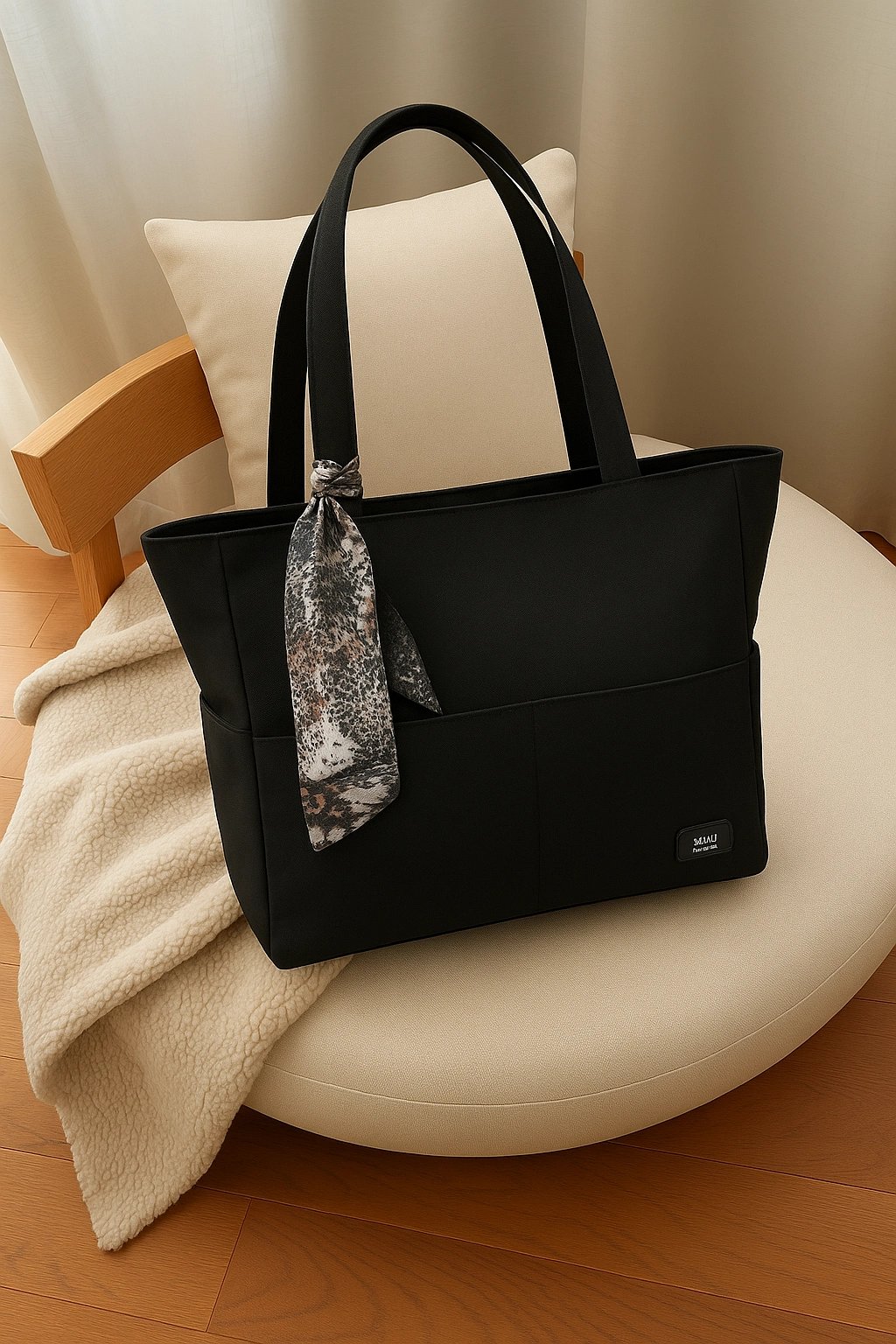 Siyah Renk BÜYÜK BOY FULARI KOL Çanta CB2111