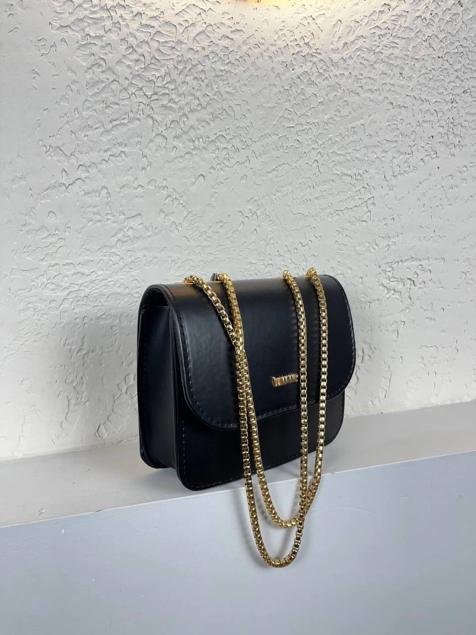Siyah Renk Kalite Deri Zincirli Çanta CB8539