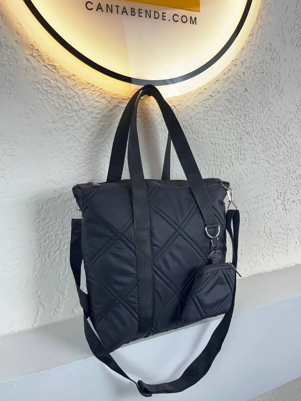 Siyah Renk Kalite Kapitone Çanta CB5544