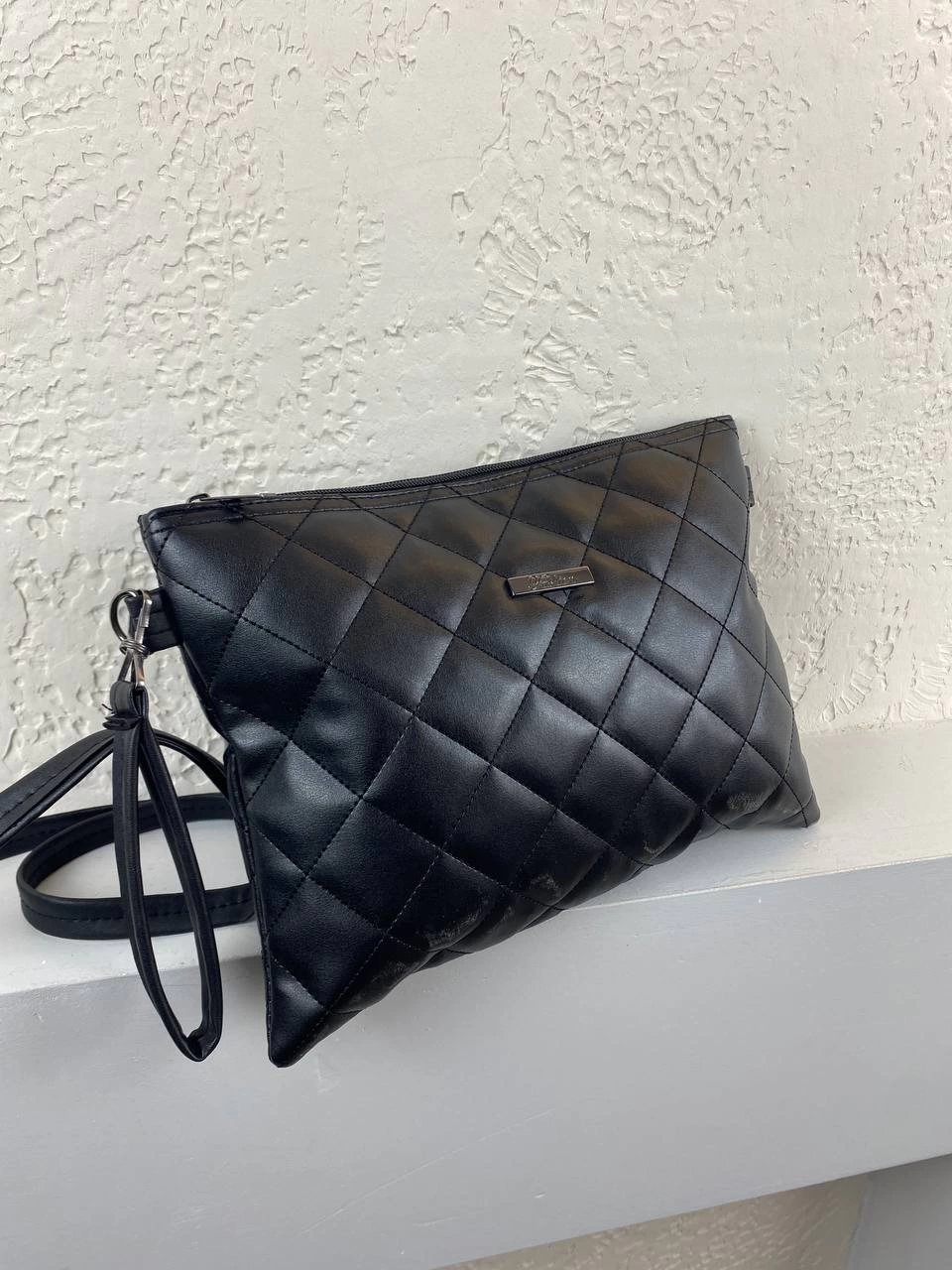 Siyah Renk Kapitone clutch Çanta