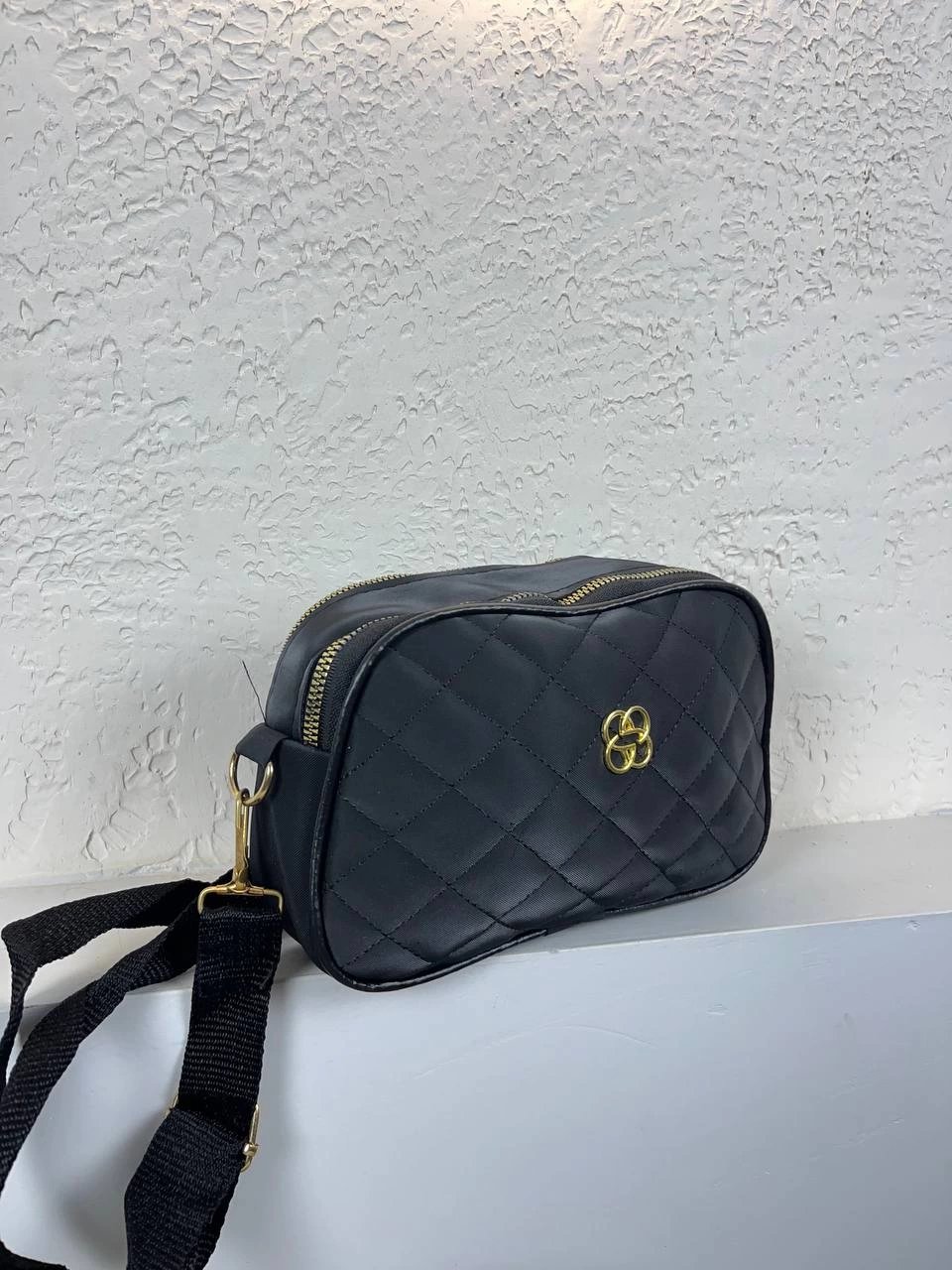 Siyah Renk Kapitone DMN 2 Bölme Çanta CB4126