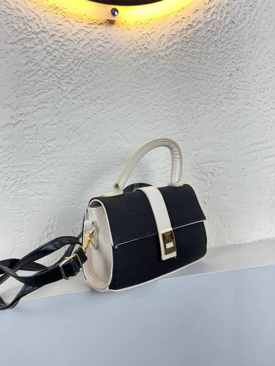 Siyah Renk Krem Sap Kalite Çanta ikra2019