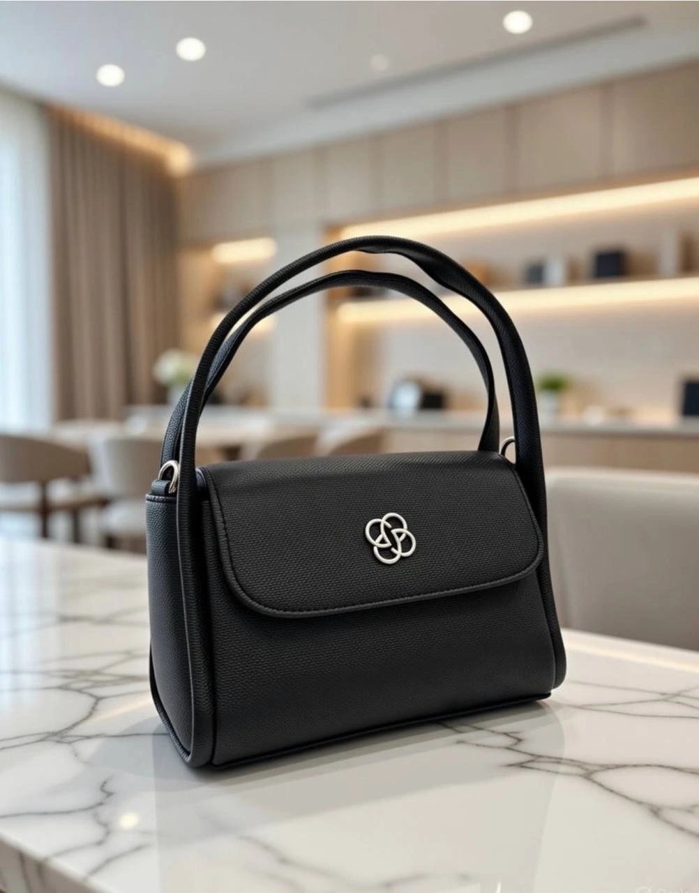 Siyah Renk Lakos Deri Yeni Çanta CB00999