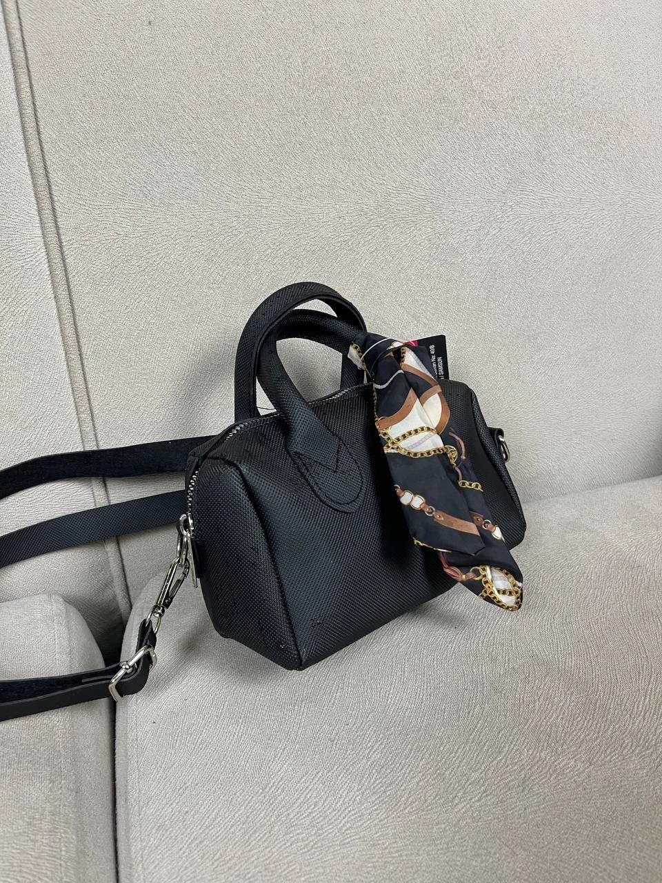 Siyah Renk Mini Boy Fularlı Lakos Çanta CB68735