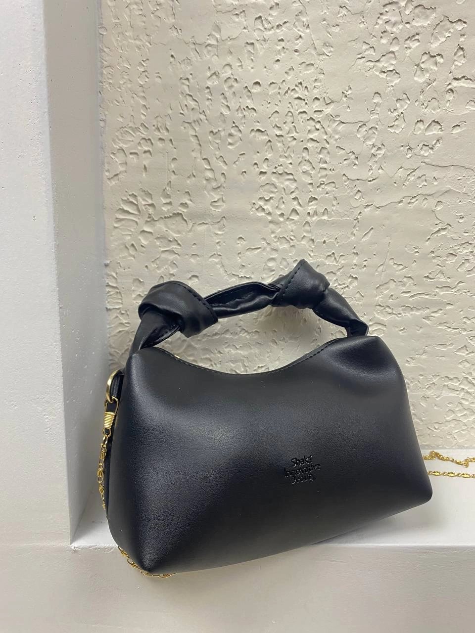 Siyah Renk Mini Boy Zincirli Çanta