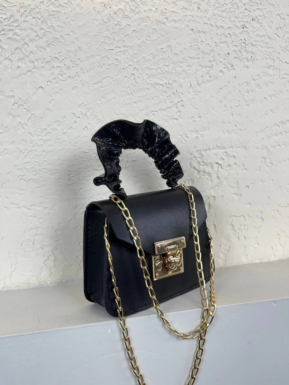 Siyah Renk MİNİ zincirli Çanta CB4196