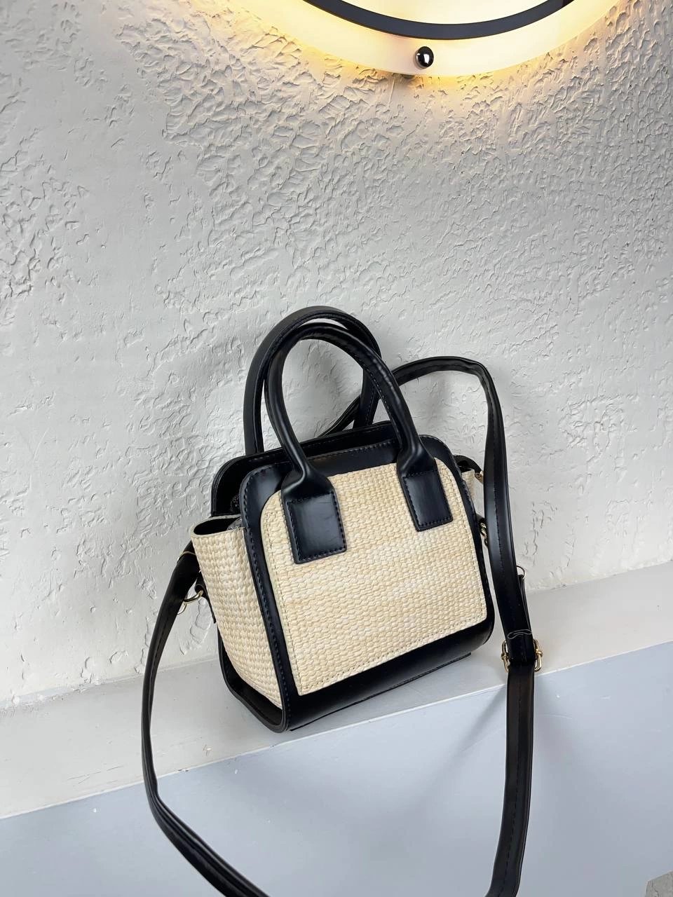 Siyah Renk Önü Hasır Kalite Çanta CB8272
