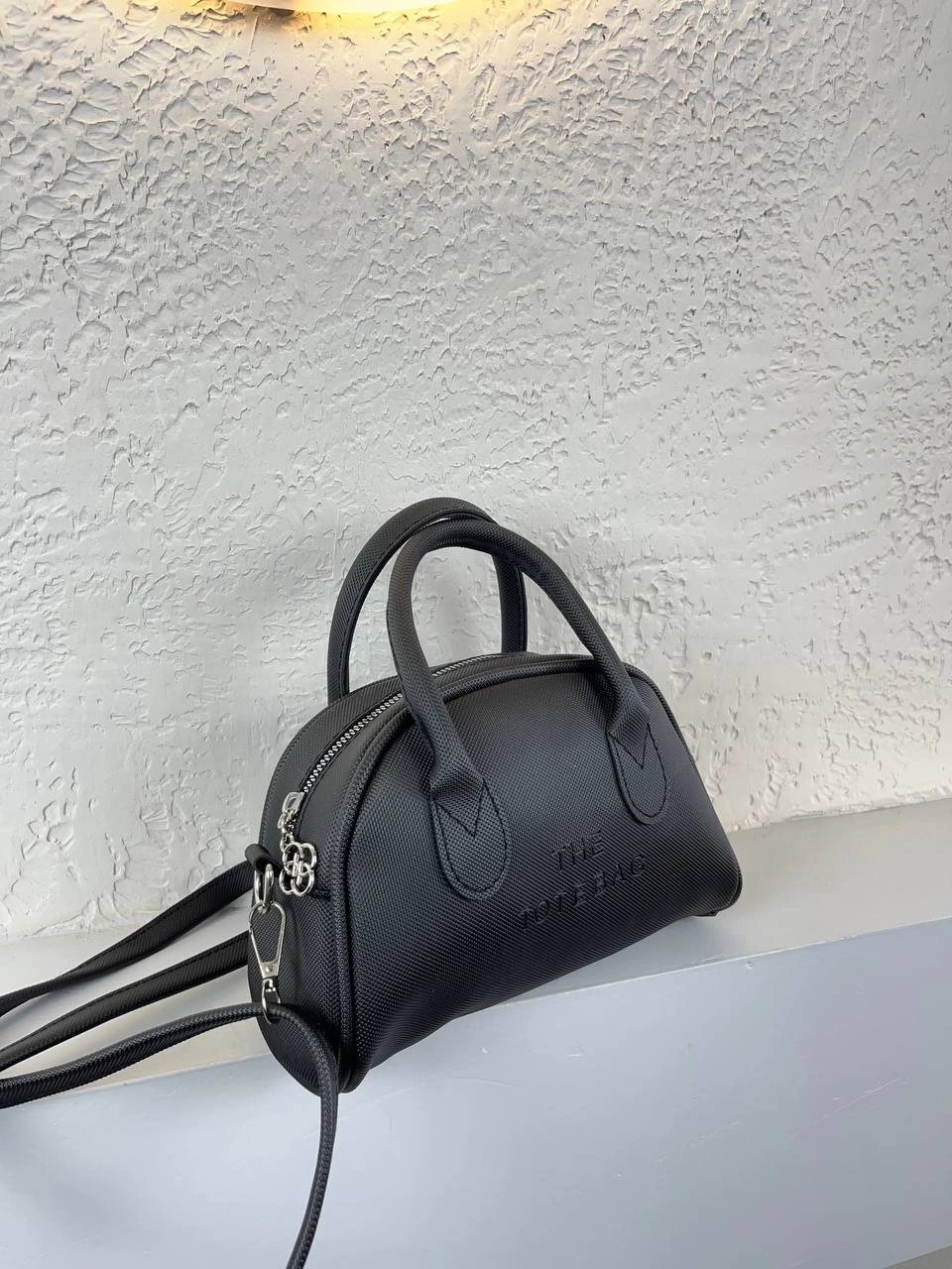 Siyah Renk Tote Lakos Deri Çanta CB9256